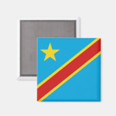 Magnet für die Flagge des Kongo-Kinshasa (Vorderseite/Rückseite)