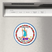 Magnet für die Flagge des Staates Virginia (In Situ (Geschirrspüler))