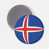 Magnet für die Flagge Islands (Vorderseite/Rückseite)