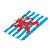 Magnet für die Flagge Luxemburgs - Rote Löwen (Linke Seite)