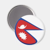 Magnet für die Flagge Nepals (Vorderseite/Rückseite)