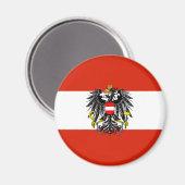 Magnet für die Flagge Österreichs (Vorderseite/Rückseite)