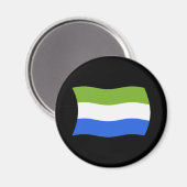 Magnet für die Flagge Sierra Leones (Vorderseite/Rückseite)
