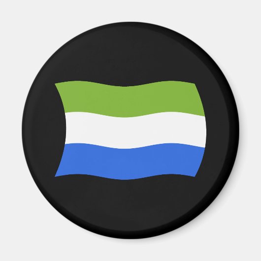 Magnet für die Flagge Sierra Leones (Vorne)