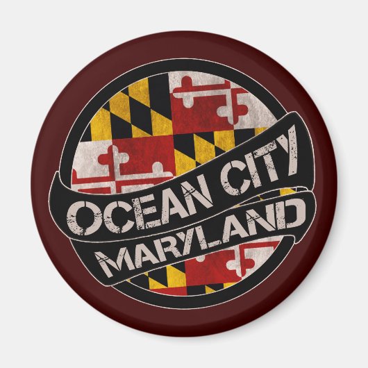 Magnet für die Flagge von Ocean City Maryland (Vorne)