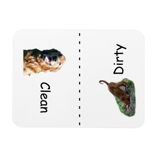 Magnet für die Golden Retriever Geschirrspülmaschi (Horizontal)