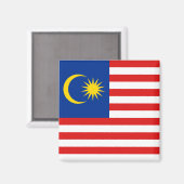Magnet für die malaysische Flagge (Vorderseite/Rückseite)