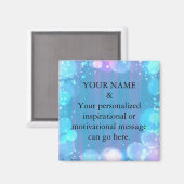 Magnet für die Motivierend Meldung Green Glitzer (Vorderseite/Rückseite)