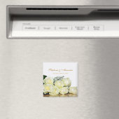 Magnet für Elegante Gastgeschenk Hochzeit White Ro (In Situ (Geschirrspüler))