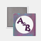 Magnet für farbenfrohe bemalte Initialen (Vorderseite/Rückseite)