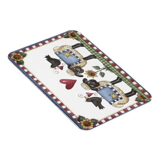 Magnet für Folkart Sheep Crows & Sunflows (Rechte Seite)