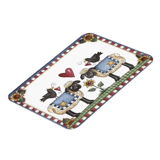 Magnet für Folkart Sheep Crows & Sunflows (Linke Seite)