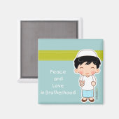 Magnet für Frieden und Liebe (Vorderseite/Rückseite)