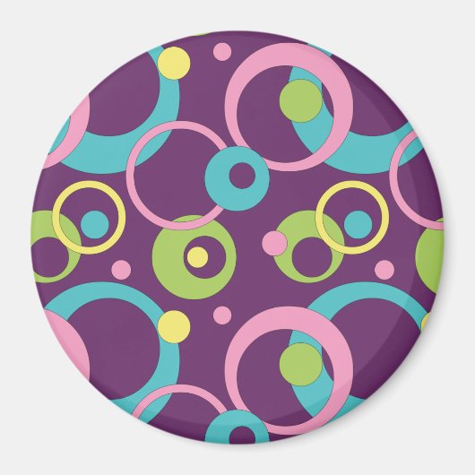 Magnet für Funky Lila Circles (Vorne)