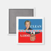 Magnet für Geschirrspüler Clinton Trump (Vorderseite/Rückseite)