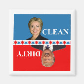 Magnet für Geschirrspüler Clinton Trump (Vorne)