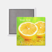 Magnet für geschnittene Zitronen und Wassertropfen (Vorderseite/Rückseite)