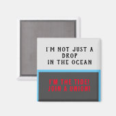 Magnet für Gewerkschaft (Vorderseite/Rückseite)