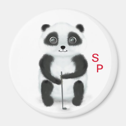 Magnet für Golfspielen Panda (Vorne)
