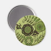 Magnet für grüne Blume (Vorderseite/Rückseite)