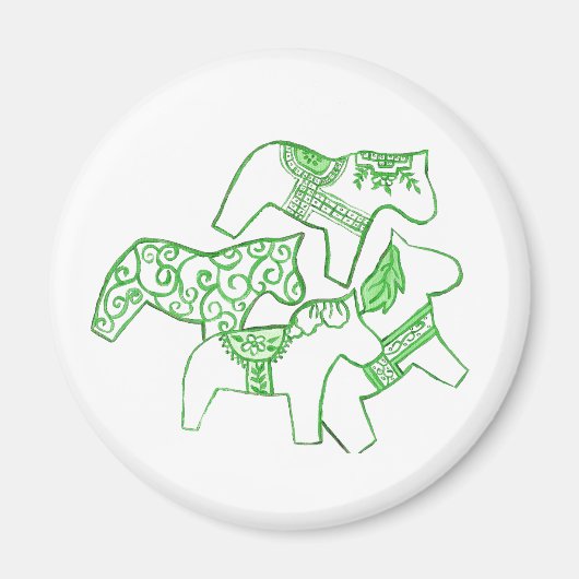 Magnet für grüne und weiße Pferde (Vorne)