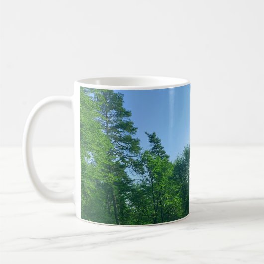 Magnet für grüne Waldlandschaften Kaffeetasse (Links)