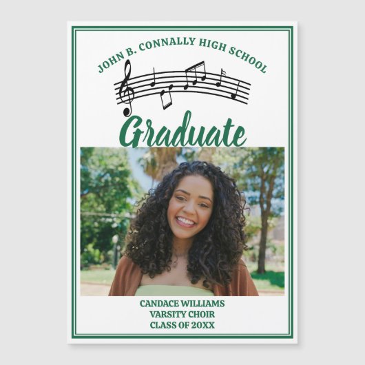 Magnet für Grüner Chor Foto Abschluss (Vorderseite)