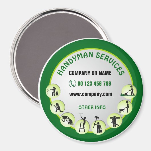 Magnet für Handyman (Vorderseite/Rückseite)