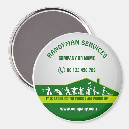 Magnet für Handyman (Vorderseite/Rückseite)