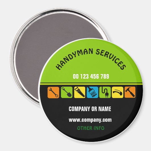 Magnet für Handyman (Vorderseite/Rückseite)