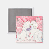 Magnet für Herz-Feen-Kätzchen (Vorderseite/Rückseite)