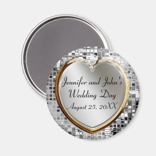 Magnet für Hochzeitsherz und -sequenzen (Vorderseite/Rückseite)