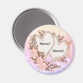 Magnet für Hochzeitsherzen (Vorderseite/Rückseite)