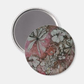 Magnet für hübsche rosa Blume (Vorderseite/Rückseite)