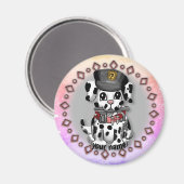Magnet für Hunde der Spotty Police (Vorderseite/Rückseite)