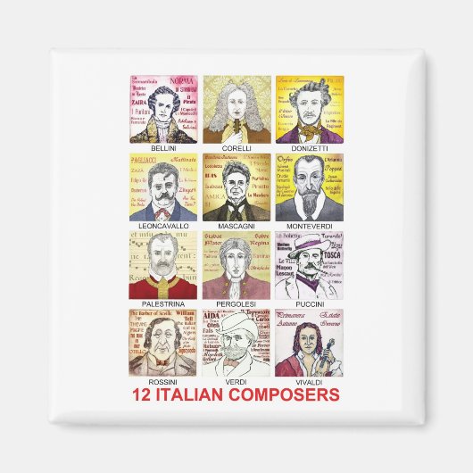 Magnet für italienische Komponisten (Vorne)