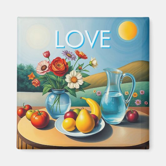 Magnet für Kälte:r Segen Sie Ihr Essen mit Liebe (Vorne)