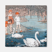 Magnet für Kinder und Schwäne (Vorne)