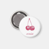 Magnet für Kirsche (Cerise) (Vorderseite/Rückseite)