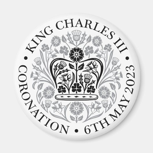 Magnet für Krönung 2023 - Schwarz (Vorne)