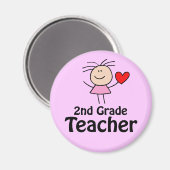 Magnet für Lehrer der zweiten Klasse (Vorderseite/Rückseite)