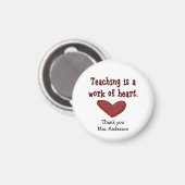 Magnet für Lehrer-Wertschätzung Herzgeschenk (Vorderseite/Rückseite)