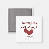 Magnet für Lehrer-Wertschätzung Herzgeschenk (Vorderseite/Rückseite)