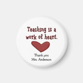 Magnet für Lehrer-Wertschätzung Herzgeschenk (Vorne)