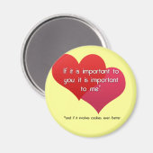 Magnet für Liebe und Cookies (Vorderseite/Rückseite)