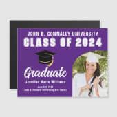 Magnet für lila Graduate Foto Benutzerdefinierter (Vorne/Hinten)