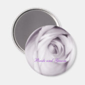 Magnet für lila Rose (Braut und Bräutigam) (Vorderseite/Rückseite)