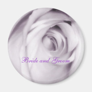 Magnet für lila Rose (Braut und Bräutigam)