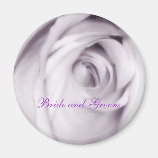 Magnet für lila Rose (Braut und Bräutigam) (Vorne)