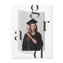 Magnet für minimale Typografie-Abschluss-Ankündigu